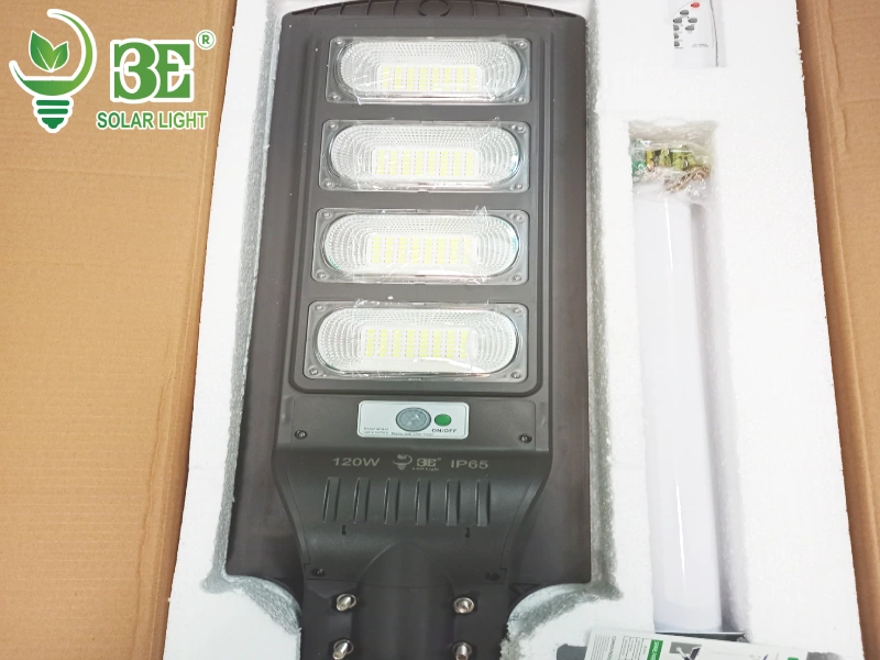 đèn đường năng lượng mặt trời 120w liền thể AZJD-SS1