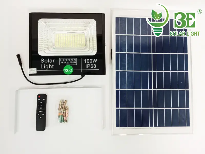 đèn led pha năng lượng mặt trời 100w AZE-SF1-ECO-V