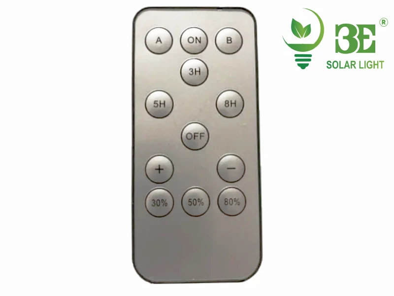 Cách sử dụng remote của đèn trụ sân vườn năng lượng mặt trời