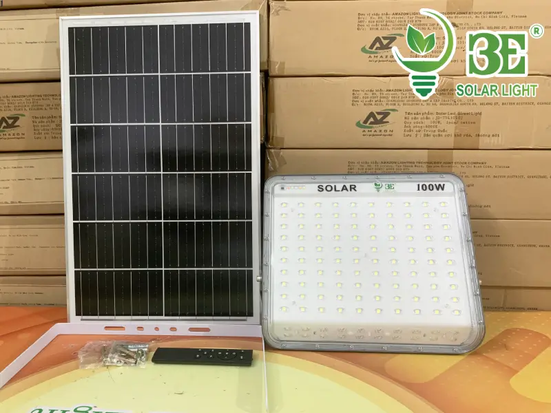 Cấu tạo đèn pha năng lượng mặt trời chống chói 100w AZR-SFMN3-100W tại 3E SOLAR