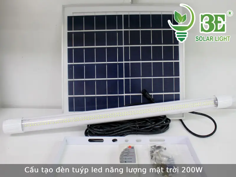 Cấu tạo đèn tuýp led năng lượng mặt trời 200W AZ-T-200W của 3E SOLAR