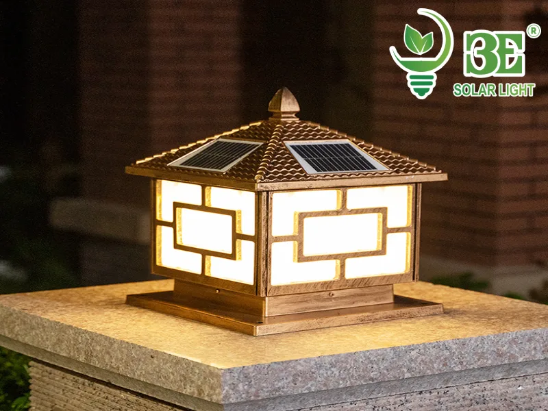 Đèn trụ cổng năng lượng mặt trời 5w AZA-STC30 của 3E Solar