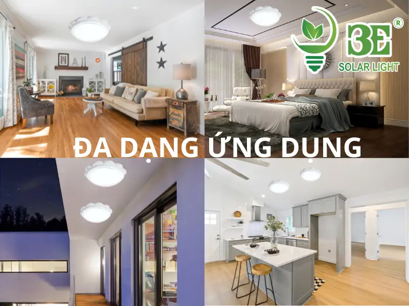 Ứng dụng của đèn năng lượng mặt trời ốp trần 100W ánh sáng trắng AZE-OTH-100W