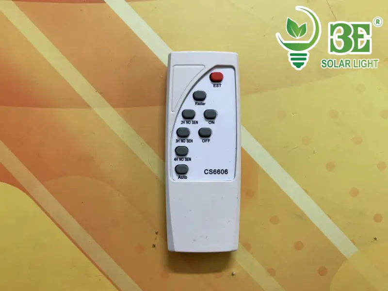 Cách sử dụng remote đèn năng lượng mặt trời 300w màu trắng tại 3E SOLAR