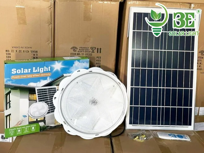 Đèn năng lượng mặt trời ốp trần 300W ánh sáng trắng AZE-OTH-300W