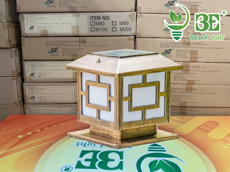 3E SOLAR – Nhà cung cấp đèn trụ cổng năng lượng mặt trời 25×25 giá rẻ AZA-STC-3W