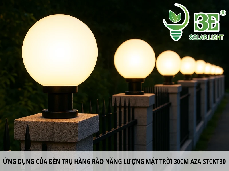 Ứng dụng của đèn trụ hàng rào năng lượng mặt trời 30cm AZA-STCKT30