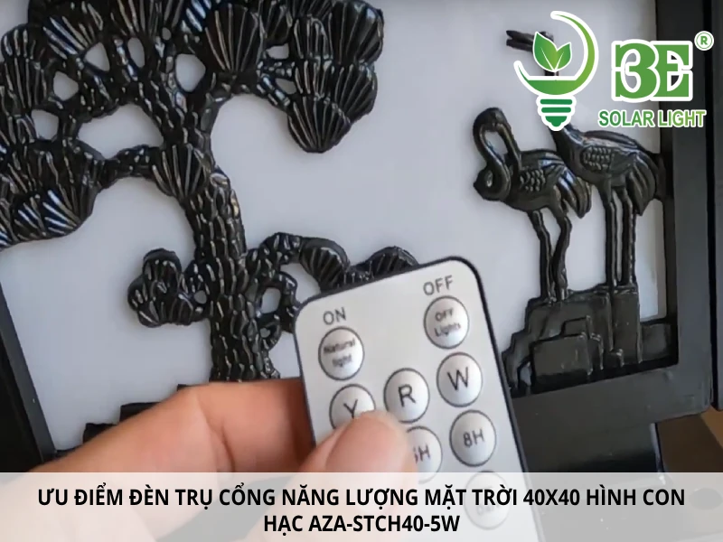 Ưu điểm của đèn trụ cổng năng lượng mặt trời 40X40 hình con hạc AZA-STCH40-5W