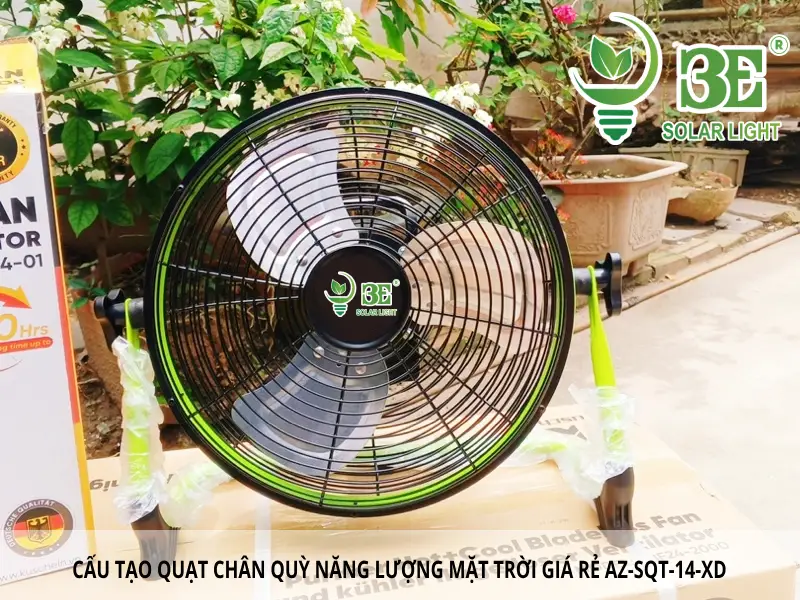 Cấu tạo quạt chân quỳ năng lượng mặt trời giá rẻ AZ-SQT-14-XD