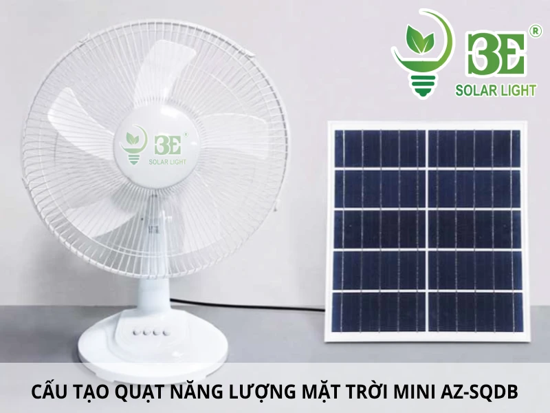 Cấu tạo quạt năng lượng mặt trời mini AZ-SQDB