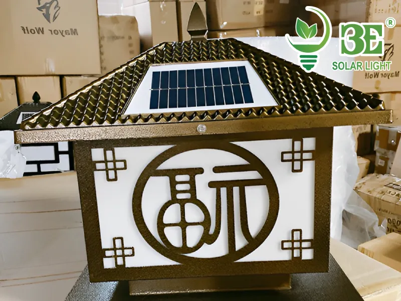 Đèn trang trí cổng chữ phúc năng lượng mặt trời 30x30cm AZA-STCCP230