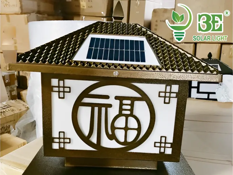Mua đèn lắp cổng năng lượng mặt trời chữ phúc 25cm AZA-STCCP225 của 3E SOLAR tại TP.HCM