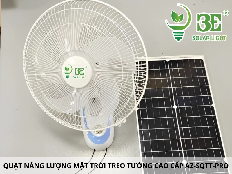 Quạt năng lượng mặt trời treo tường cao cấp AZ-SQTT-PRO