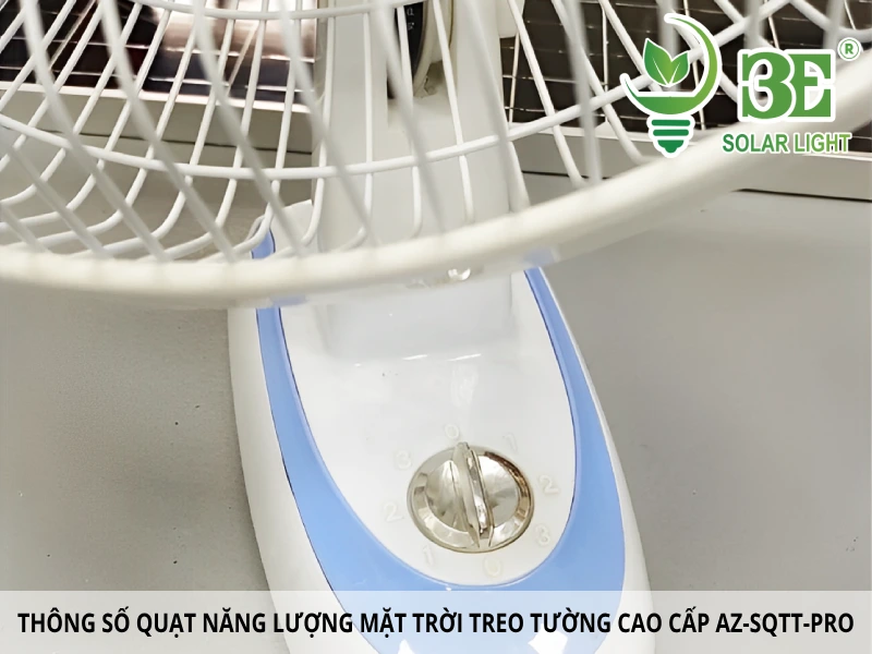 Thông số quạt năng lượng mặt trời treo tường cao cấp AZ-SQTT-PRO