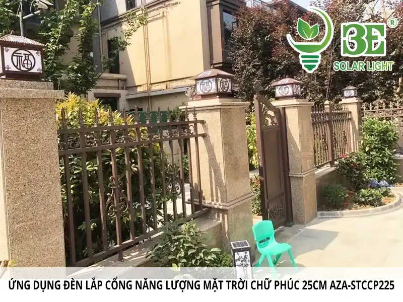 Ứng dụng của đèn lắp cổng năng lượng mặt trời chữ phúc 25cm AZA-STCCP225