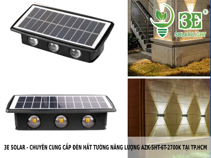 3E SOLAR - Chuyên cung cấp đèn hắt tường năng lượng AZK-SHT-6T-2700K tại TP.HCM