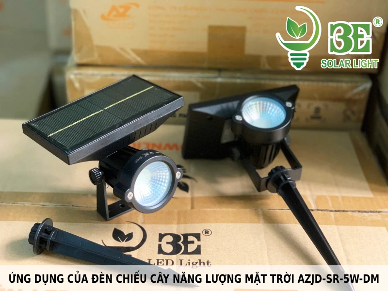 3E SOLAR chuyên cung cấp sỉ đèn hắt cây năng lượng mặt trời AZJD-SR-5W-DM giá rẻ tại TP.HCM