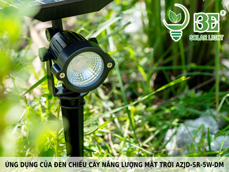 Ứng dụng của đèn chiếu cây năng lượng mặt trời AZJD-SR-5W-DM