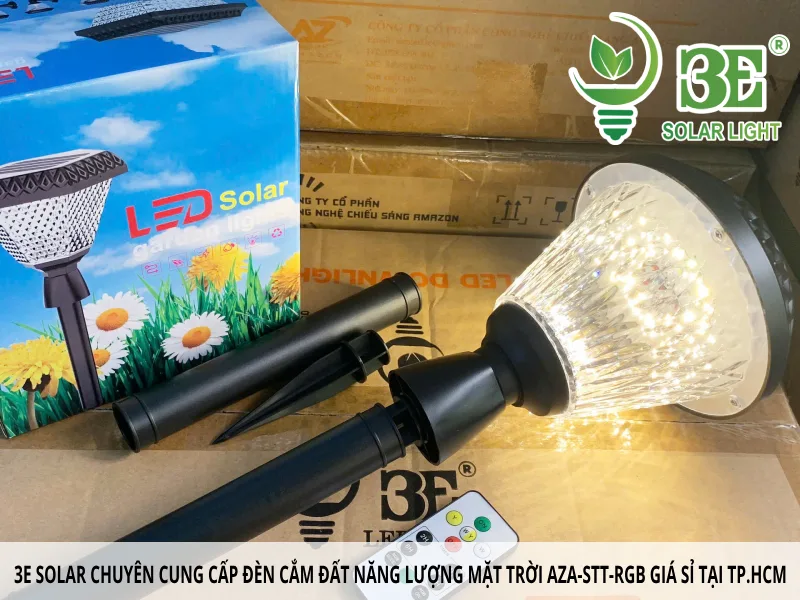 3E SOLAR chuyên cung cấp đèn cắm đất năng lượng mặt trời AZA-STT-RGB giá sỉ tại TP.HCM