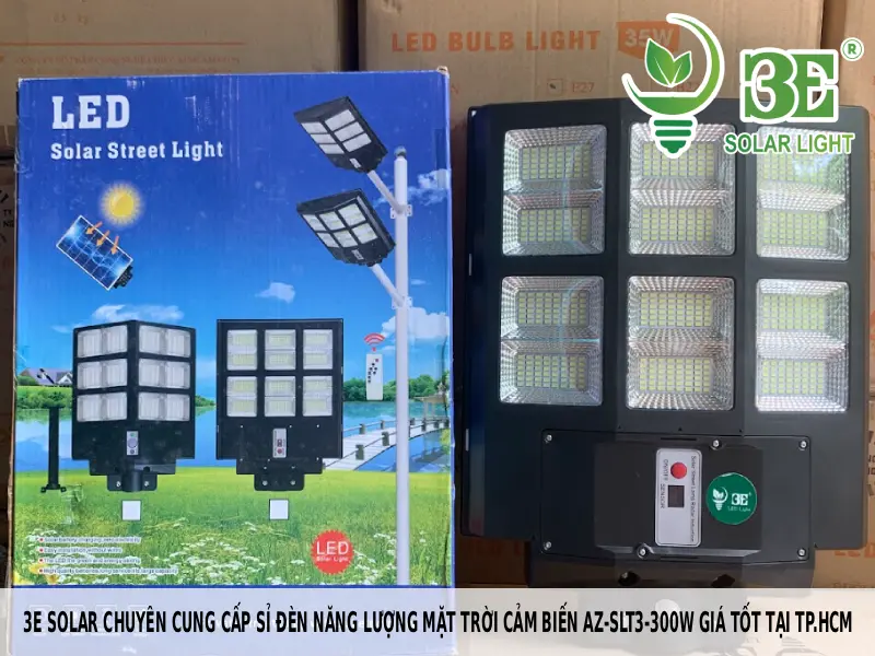 3E SOLAR chuyên cung cấp sỉ đèn năng lượng mặt trời cảm biến người 300W AZ-SLT3-300W giá tốt tại TP.HCM