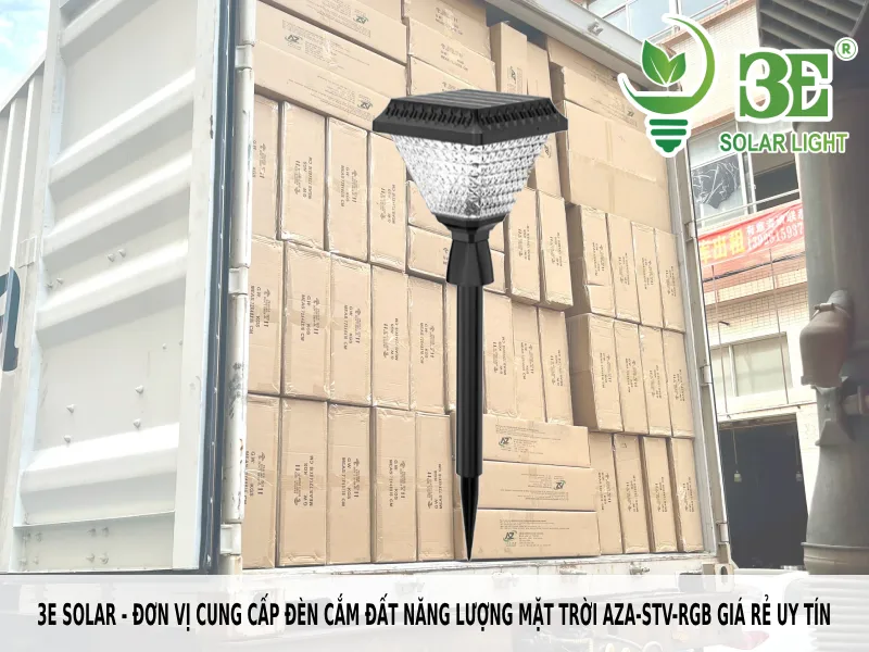 3E Solar - Đơn vị cung cấp đèn cắm đất năng lượng mặt trời AZA-STV-RGB giá rẻ uy tín