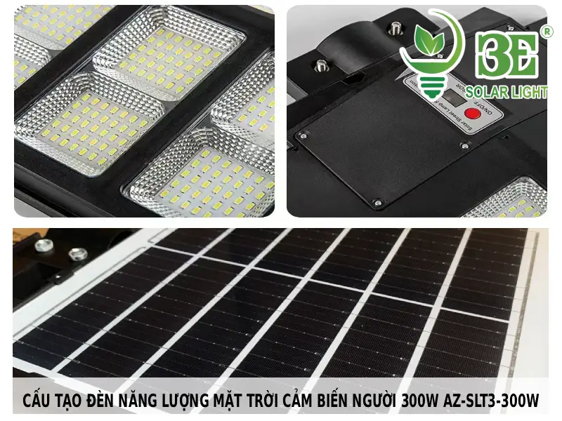 Cấu tạo đèn năng lượng mặt trời cảm biến người 300W AZ-SLT3-300W
