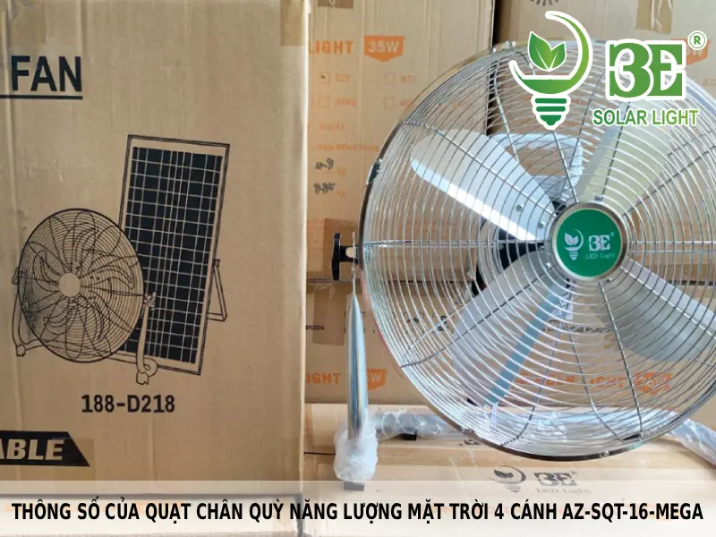 Thông số của quạt chân quỳ năng lượng mặt trời 4 cánh AZ-SQT-16-MEGA