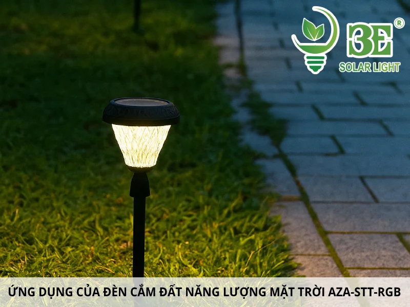 Ứng dụng của đèn cắm đất năng lượng mặt trời AZA-STT-RGB