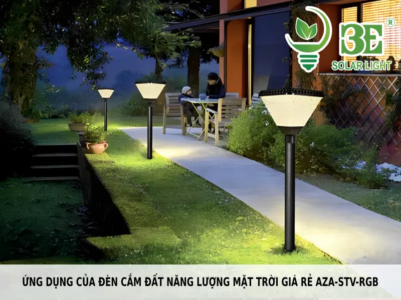 Ứng dụng của đèn cắm đất năng lượng mặt trời giá rẻ AZA-STV-RGB