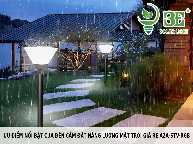 Ưu điểm nổi bật của đèn cắm đất năng lượng mặt trời giá rẻ AZA-STV-RGB