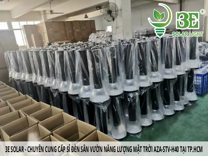 3E SOLAR - Chuyên cung cấp sỉ đèn sân vườn năng lượng mặt trời AZA-STV-H40 tại TP.HCM