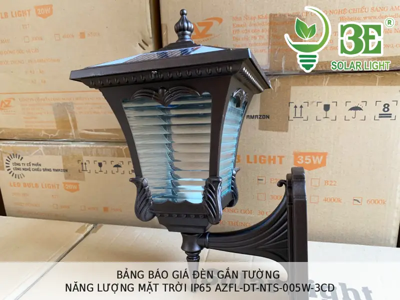 Bảng báo giá đèn gắn tường năng lượng mặt trời IP65 AZFL-DT-NTS-005W-3CD tại 3E SOLAR