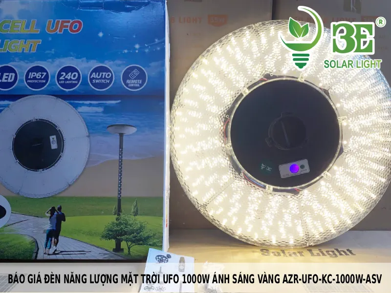 Bảng báo giá đèn năng lượng mặt trời ufo 1000w ánh sáng vàng AZR-UFO-KC-1000W-ASV
