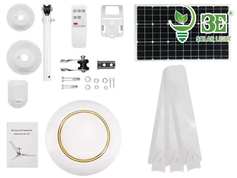 Cấu tạo quạt trần năng lượng mặt trời 25w AZ-SQTR
