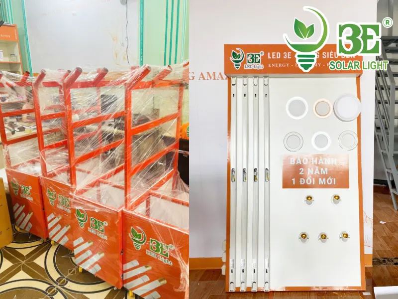 Kệ trưng bày sản phẩm tại 3E Solar