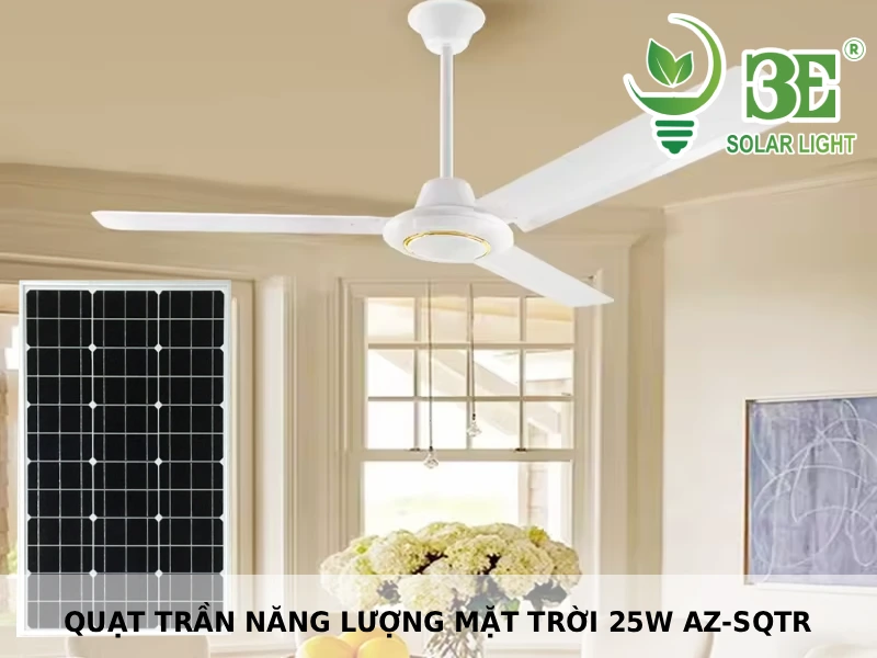 Quạt trần năng lượng mặt trời 25w AZ-SQTR