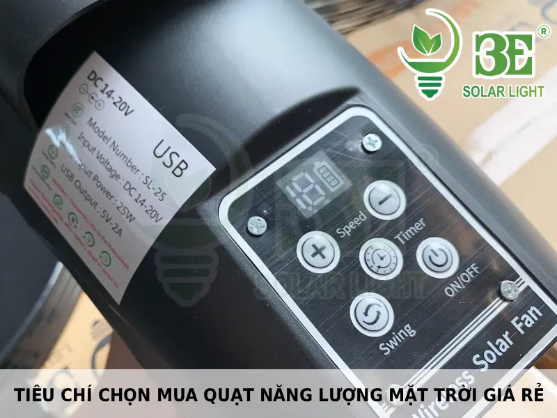Tiêu chí chọn quạt năng lượng mặt trời giá rẻ