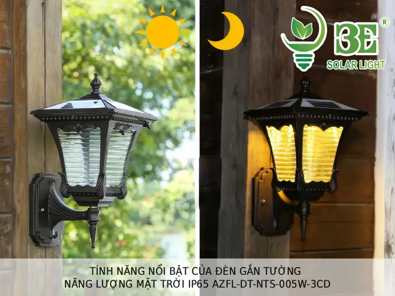 Tính năng nổi bật của đèn gắn tường năng lượng mặt trời IP65 AZFL-DT-NTS-005W-3CD tại 3E SOLAR