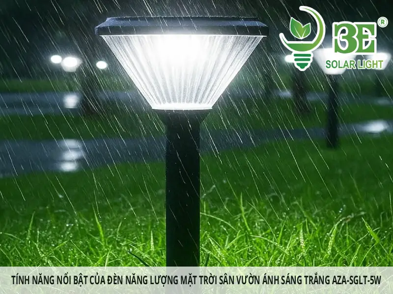 Tính năng nổi bật của đèn năng lượng mặt trời sân vườn ánh sáng trắng AZA-SGLT-5W