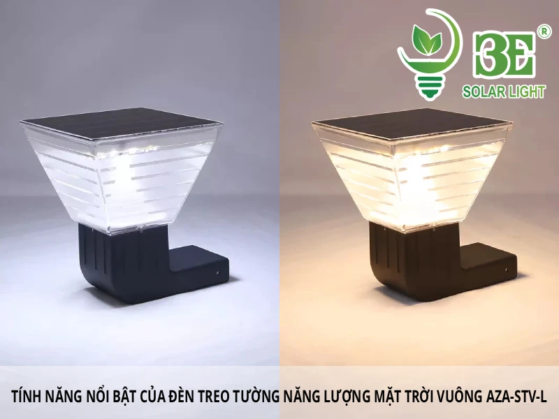 Tính năng nổi bật của đèn treo tường năng lượng mặt trời vuông AZA-STV-L
