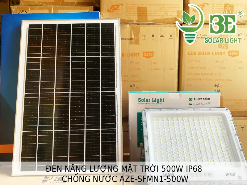 Đèn năng lượng mặt trời 500W IP68 chống nước AZE-SFMN1-500W tại 3E SOLAR