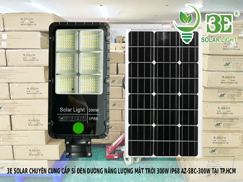 3E SOLAR chuyên cung cấp sỉ đèn đường năng lượng mặt trời 300W IP68 AZ-SBC-300W tại TP.HCM