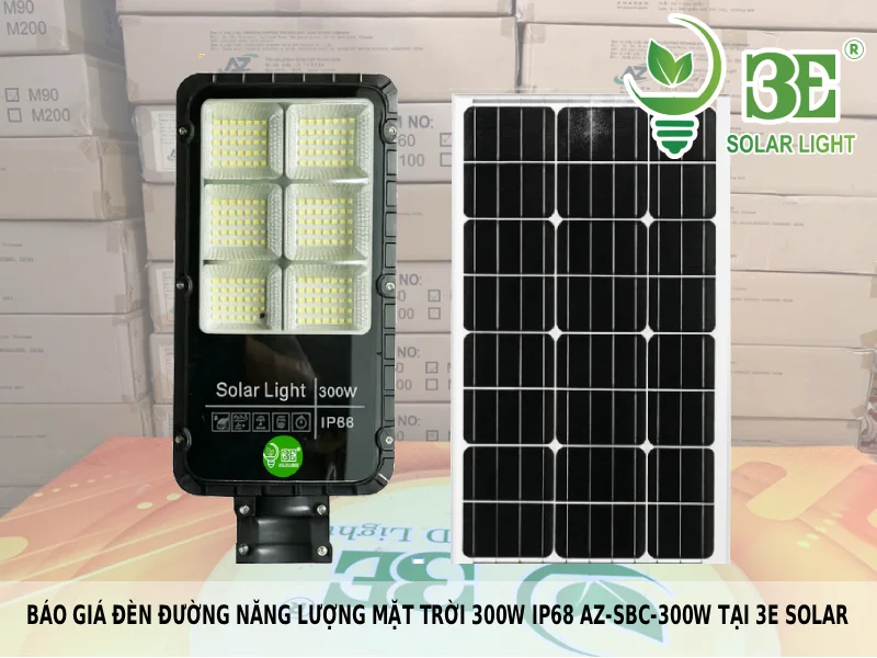 Báo giá đèn đường năng lượng mặt trời 300W IP68 AZ-SBC-300W tại 3E Solar