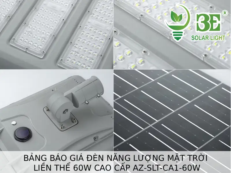 Cấu tạo của đèn năng lượng mặt trời liền thể 60W cao cấp AZ-SLT-CA1-60W tại 3E SOLAR