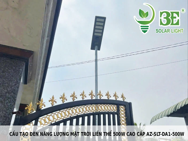 Cấu tạo đèn năng lượng mặt trời liền thể 500W cao cấp AZ-SLT-DA1-500W