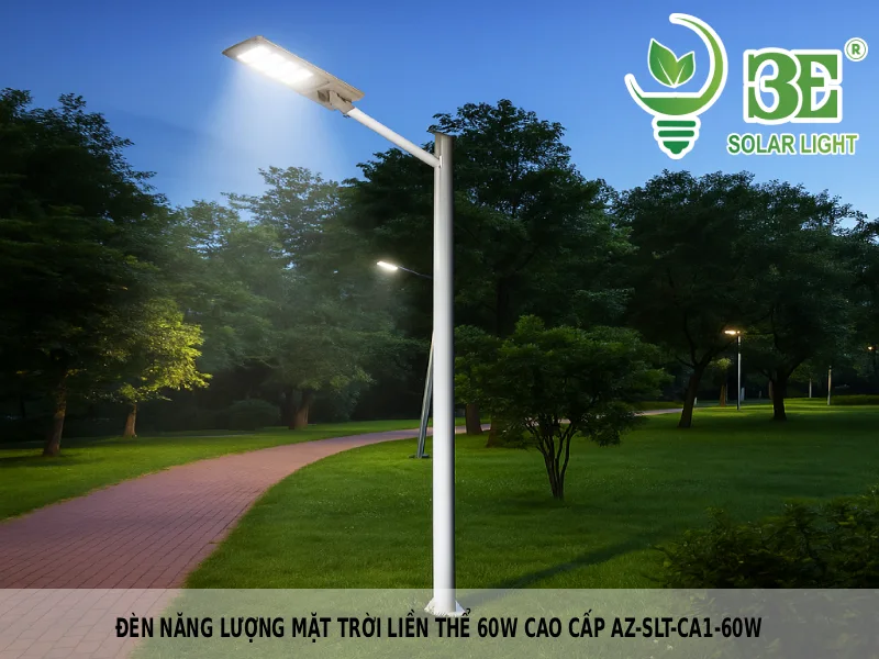 Đèn năng lượng mặt trời liền thể 60W cao cấp AZ-SLT-CA1-60W