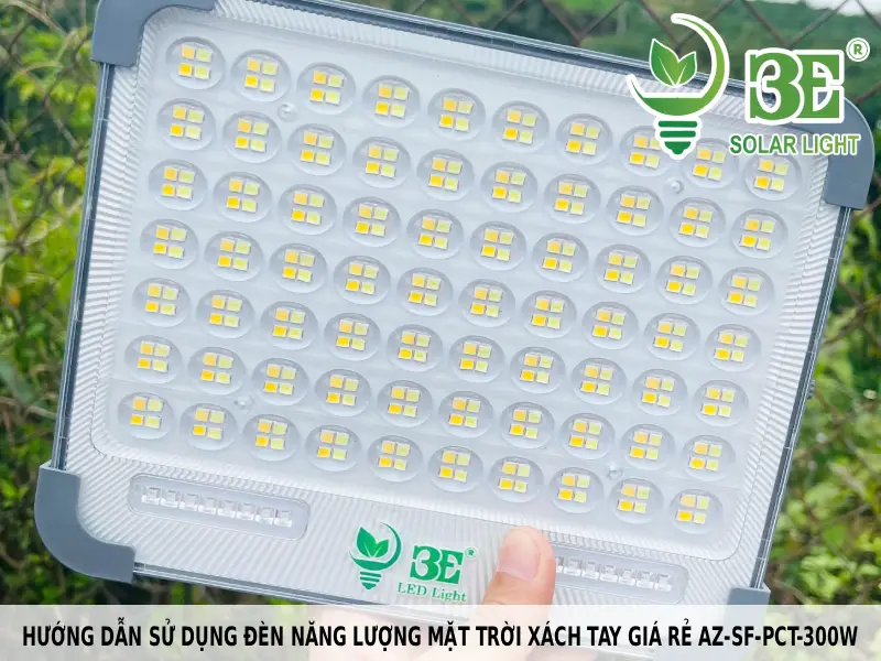 Hướng dẫn sử dụng đèn năng lượng mặt trời xách tay giá rẻ AZ-SF-PCT-300W