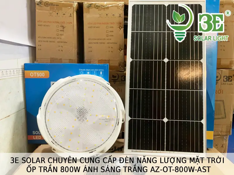 3E SOLAR chuyên cung cấp đèn năng lượng mặt trời ốp trần 800W ánh sáng trắng AZ-OT-800W-AST tại 3E SOLAR