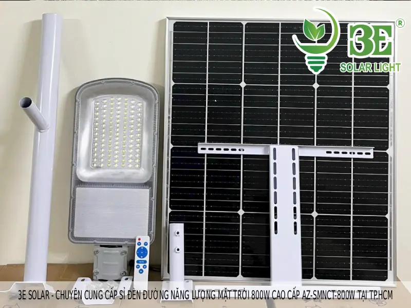 3E Solar - Chuyên cung cấp sỉ đèn đường năng lượng mặt trời 800W cao cấp AZ-SMNCT-800W tại TP.HCM