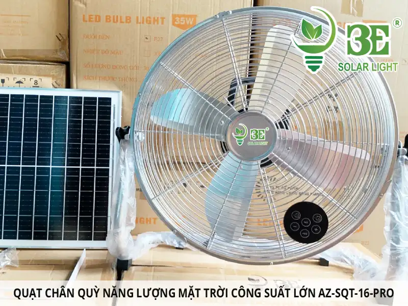 3E Solar - Quạt chân quỳ năng lượng mặt trời công suất lớn AZ-SQT-16-PRO giá sỉ